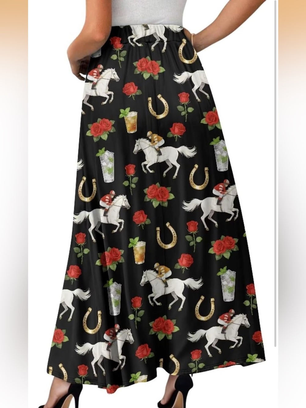 Women’s Maxi Derby Horse Skirt - Picture 2 of 5